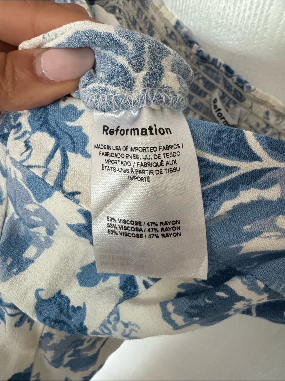 Reformation Floral Square Neck Long Sleeve Top - Picture 6 of 6